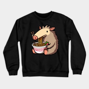 Aardvark Eating Ramen Crewneck Sweatshirt